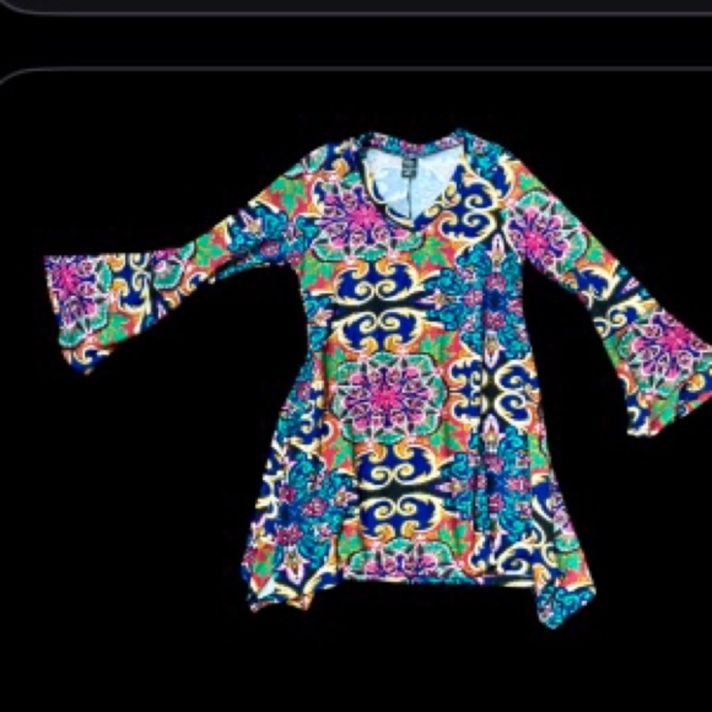 Sassy Floral Dress w/ Flutter Sleeves